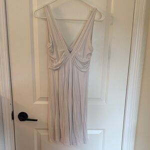 White cotton dress from Zara. Comfortable & pretty.
